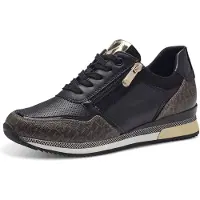 Marco Tozzi Baskets basses moka / brun foncé / noir