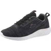 SKECHERS Baskets basses 'Bounder' gris chiné / orange foncé / noir