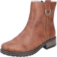 Rieker Chaussures de randonnée pour femmes , bottines à fermeture éclair, couleur marron, style décontracté