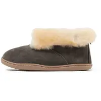 Minnetonka Pantoufle 'Sheepshin' beige / gris