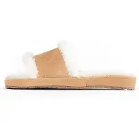 Minnetonka Pantoufle 'Loni' noisette / blanc
