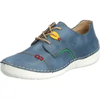 Rieker Chaussure à lacets bleu denim / jaune / vert / rouge
