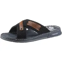Rieker , modèle : 2123914 212. Chaussures pour hommes, sandales, couleur bleue, style décontracté