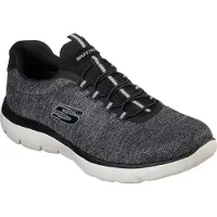SKECHERS Mocassins pour homme SUMMITS FORTON noir et blanc, couleur : noir, pointure européenne : 43