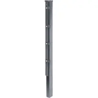 Alberts 974671 Poteau de clôture avec fer plat, galvanisé à chaud, revêtement plastique anthracite (RAL 7016), longueur 2200 mm, 60 x 40 mm