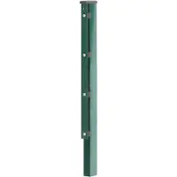 Alberts 970154 Poteau de clôture avec fer plat, galvanisé à chaud, revêtement plastique vert (RAL 6005), longueur 1200 mm, 60 x 40 mm