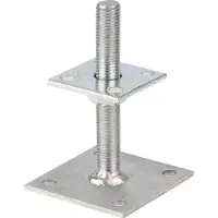 Alberts Support de poteau en I à visser, réglable 30-150 mm, 70x70 mm (1 pcs)