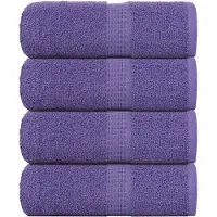 vidaXL Serviettes de toilette 4 pièces FROGN Violet 30 x 30 cm 100 % coton