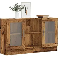 vidaXL Sideboard imitation vieux bois 120x30,5x70 cm Bois composite