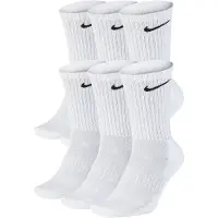 Nike Everyday Cushioned Crew 6 Pack Unisexe - Chaussettes, Blanc - Taille 42 - 46