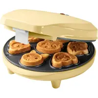 Bestron Gaufrier animaux, Gaufrier, Jaune