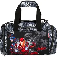 MCNEILL Sac de sport gris / gris foncé / rouge / noir