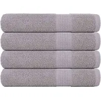 vidaXL Serviettes 4 pcs gris 100x200 cm 360 g/m² 100% coton