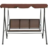 vidaXL Balancelle hollywoodienne avec toit brun café