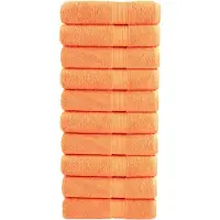 vidaXL Serviettes de douche de qualité supérieure SOLUND 10 pcs orange