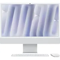 Apple - iMac 2024 M4 CPU 10 cœurs, GPU 10 cœurs - 16 Go/256 Go - QWERTY - Verre nano-texture - Argent MD3H4N/A