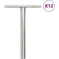 vidaXL Supports d'étagères flottantes 12pcs invisible acier au carbone