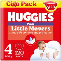 Huggies Culotte de protection Little Movers, Taille 4 (9 à 14 kg), 120 culottes de protection avec motifs Disney, Giga pack