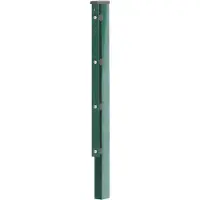 Alberts 970192 Poteau de clôture avec fer plat, galvanisé à chaud, revêtement plastique vert (RAL 6005), longueur 2200 mm, 60 x 40 mm