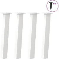 vidaXL Pieds de table console 4 pcs. Blanc 72 cm Acier