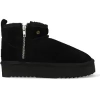 Warmbat Bottes Warmbat Femme Durack Suede Plateau Zipper Black-Taille 38