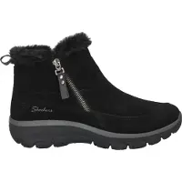 SKECHERS Relaxed Fit: Easy Going - Cool Zip Enkellaarsjes Plat - Zwart - Maat 39