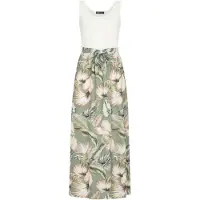 Cloud5ive Robe d’été olive / vert foncé / abricot / blanc