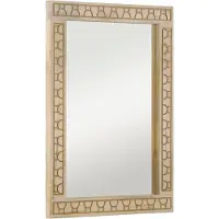 vidaXL Miroir de bain 50x70x2,5 cm bois de manguier massif et verre