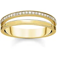 Thomas Sabo - TR2316-414-14-56 - Bague - Femmes - 925er Argent plaqué or jaune - taille de la bague 56
