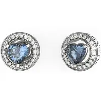 GUESS Romantic Steel Earrings With Blue Zircons