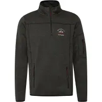 FQ1924 Pull-over 'BIRK' gris foncé / rouge sang / blanc