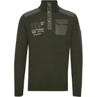 FQ1924 Pull-over 'ERLONG' vert foncé / blanc