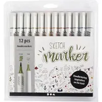 Creativ Company Sketch Marker Couleurs Naturelles Lot de 12