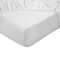 DoubleDry Drap-housse 90x200 cm - 100% coton naturel - doux et respirant - élastique rond - OEKO-TEX & BSCI - Blanc