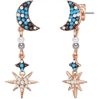 Lulu & Jane Boucles d'oreilles bleu / or rose