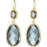 Lulu & Jane Boucles d'oreilles bleu / jaune d'or
