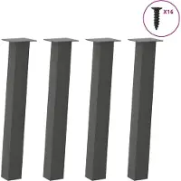 vidaXL Pieds de table console 4 pcs. Anthracite 72 cm Acier