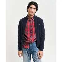Gant pour homme. 87214 Cardigan en laine de mouton très fine avec fermeture à glissière marine (XXL), Casuel