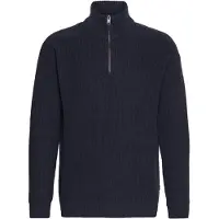 !Solid Pull-over 'Goma' bleu foncé
