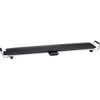 Alpina Plaque Teppanyaki XXL - - Plaque de cuisson - 100x20 cm - 2000 W - Thermostat réglable - Revêtement antiadhésif - Noir