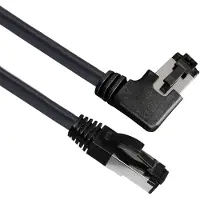 MaxTrack Câble réseau TI52-1,5L RJ45, câble de raccordement CAT 8.1 S/FTP, 1,50 m, noir 9 (S/FTP, CAT8.1, 1.50 m)