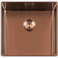 Togo Évier de luxe en acier inoxydable et cuivre, modèle 40SL1016, avec bord étroit