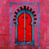 Safaary Tableau marocain Porte rose