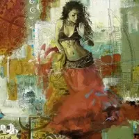 Safaary Peinture arabe Danseuse du ventre Qif