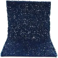 Safaary Couvre-lit marocain Handira Couverture Bleu 115 x 185cm