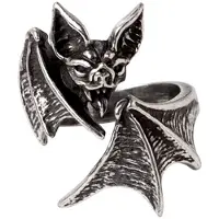 Alchemy Gothic Bague Gothic de - Bague Nighthawk Wrap - pour Femme - couleur argent - Taille XXS-XS