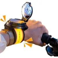 Superbikero Bracelets De Cyclisme Avec Rétroviseur Et Clignotant Duo