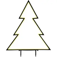 Luca Lighting Fiche de jardin LED néon sapin 100 cm noir LED blanc chaud