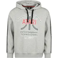 Atari Sweat-shirt à capuche Gaming de - Logo Vintage - S - L - pour Homme - gris chiné - Taille L
