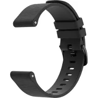 IMoshion Bracelet sport en silicone avec boucle - Connexion universelle 22 mm - Noir